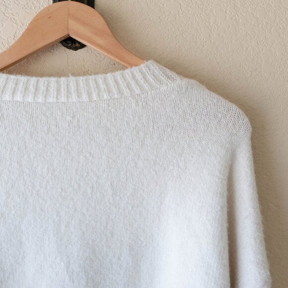 Cider Cardigan Sz M CreamKnit V-neck Multicolo Bows Oversized Cardigan Pastel - Picture 8 of 10